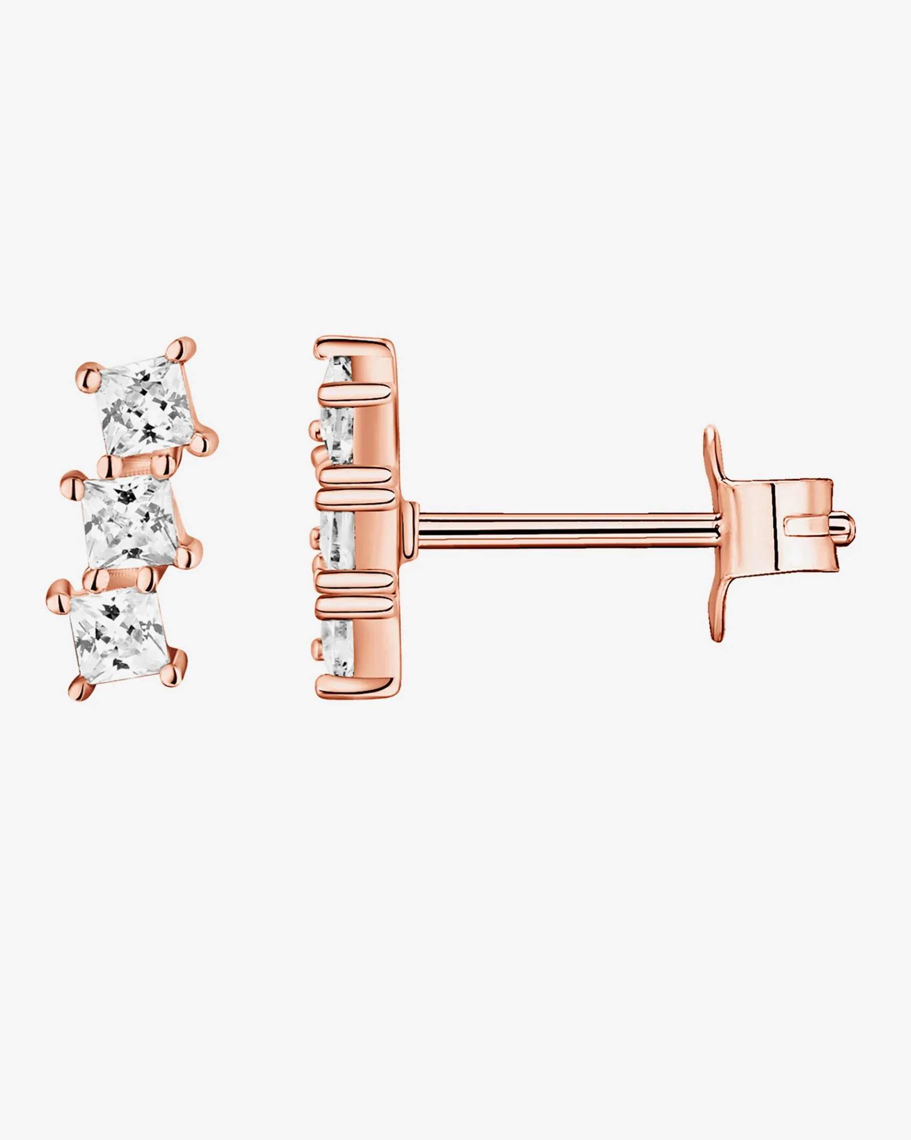 PAVOI Studs-Bar Princess Cut Studs