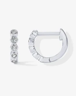 PAVOI Huggies-Bezel Set Huggies