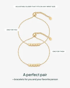 PAVOI Chain-BFF-ILYSM Cube Bracelet