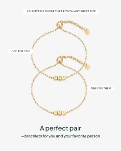 PAVOI Chain-BFF-ILYSM Cube Bracelet