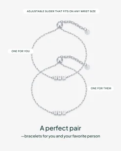 PAVOI Chain-BFF-ILYSM Cube Bracelet