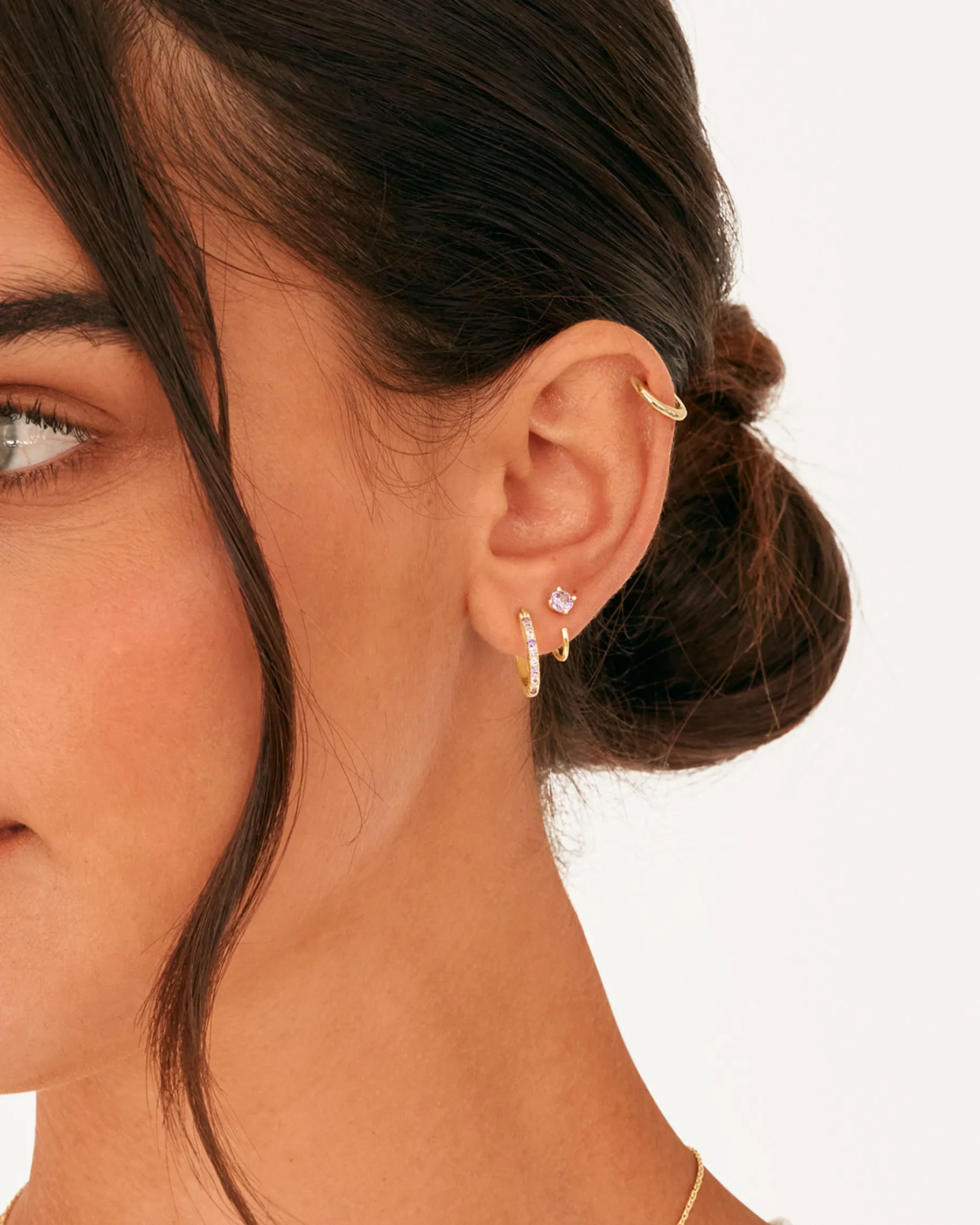 PAVOI Huggies-Boho Colored Half Hoop Earrings