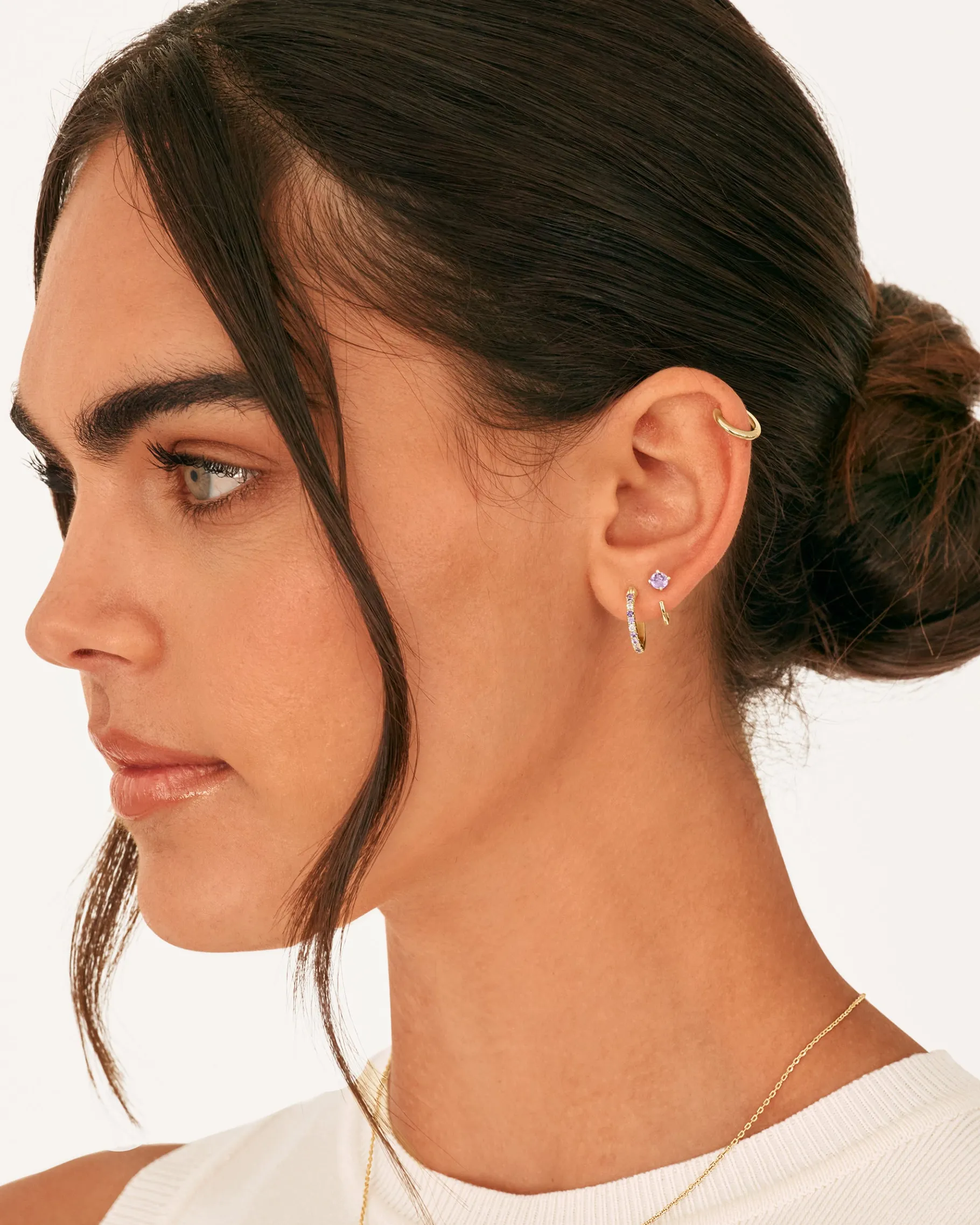 PAVOI Huggies-Boho Colored Half Hoop Earrings