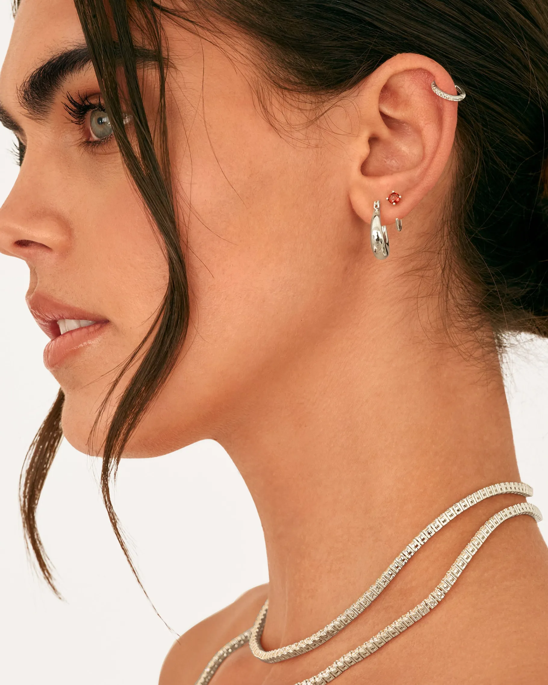 PAVOI Huggies-Boho Colored Half Hoop Earrings