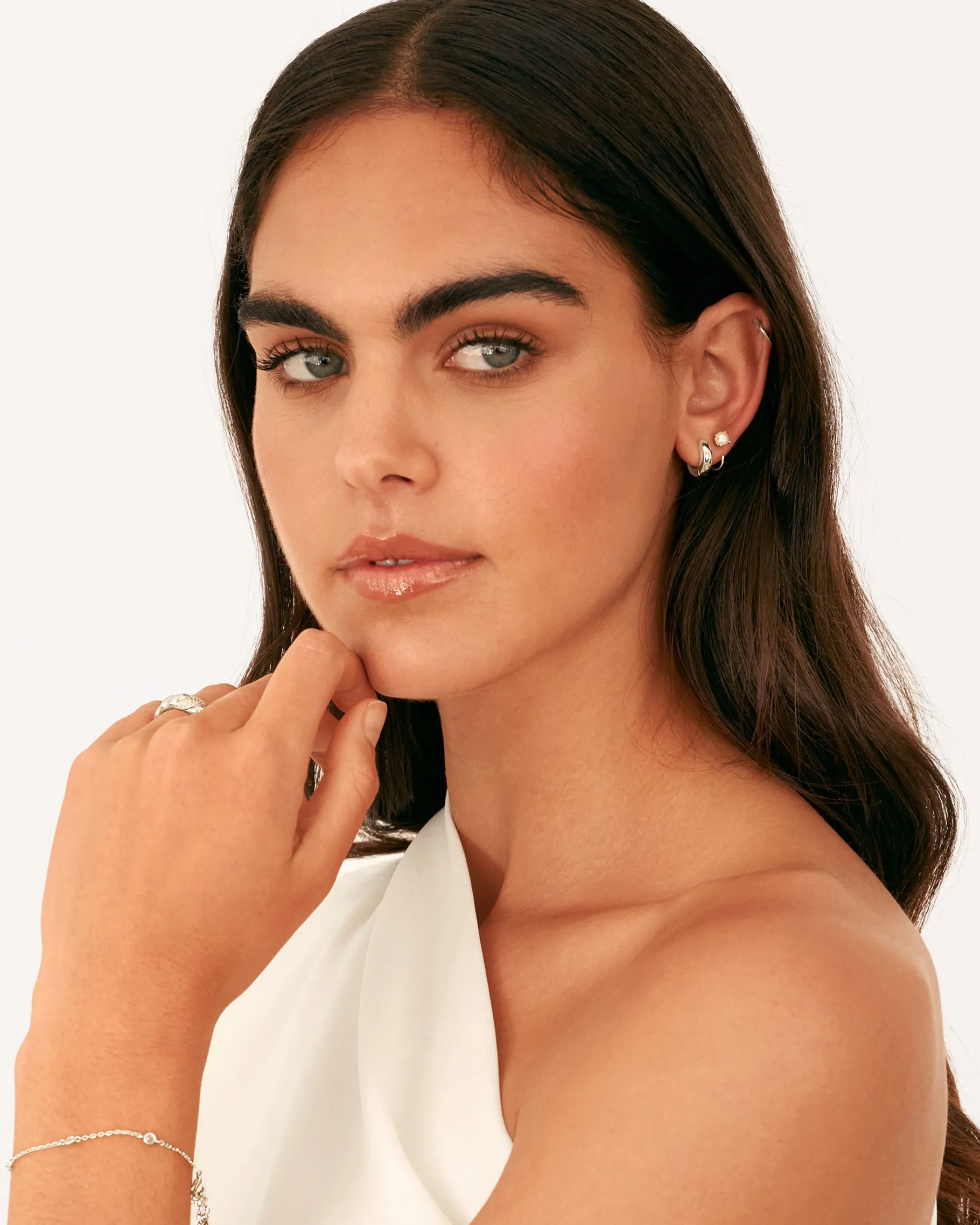 PAVOI Huggies-Boho Colored Half Hoop Earrings