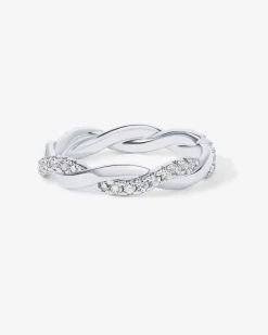 PAVOI Stackable|Eternity-Braided Eternity Band