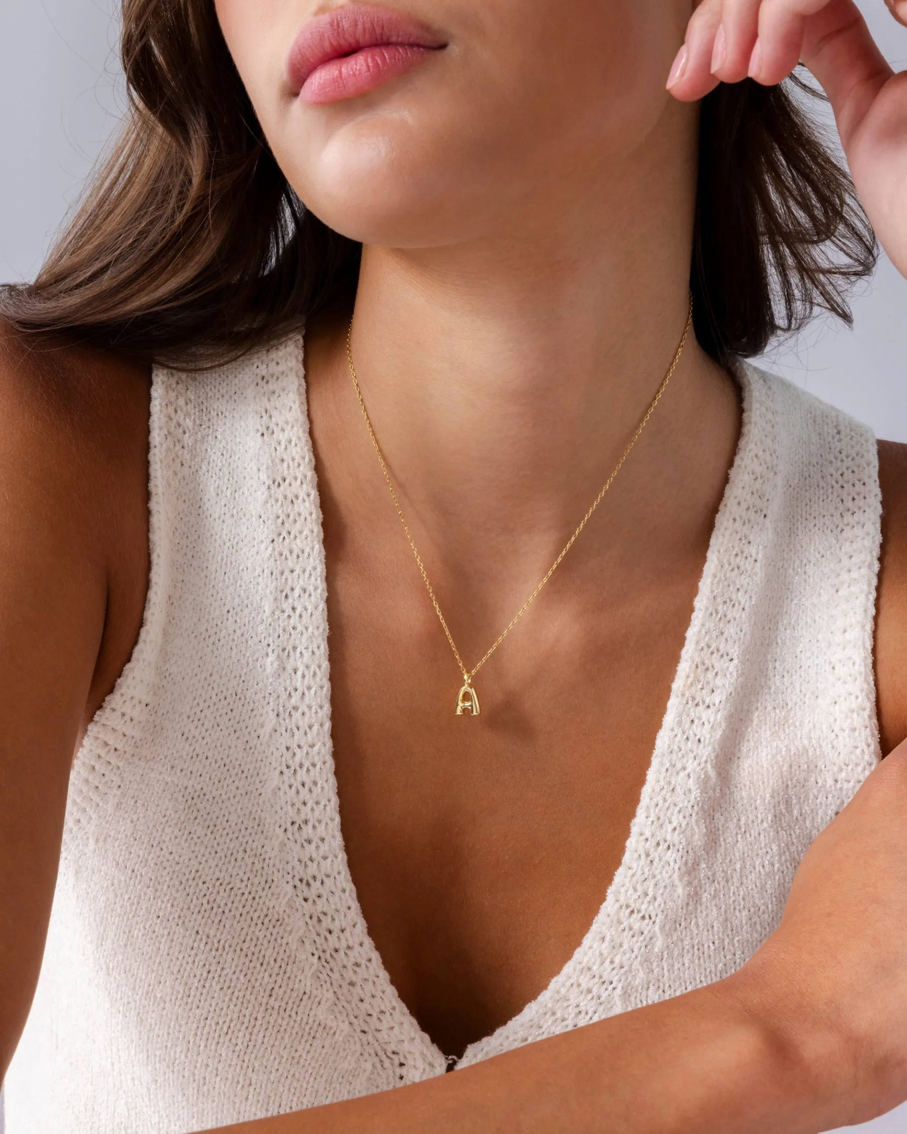 PAVOI Pendants|Charms-Bubble Initial Pendant