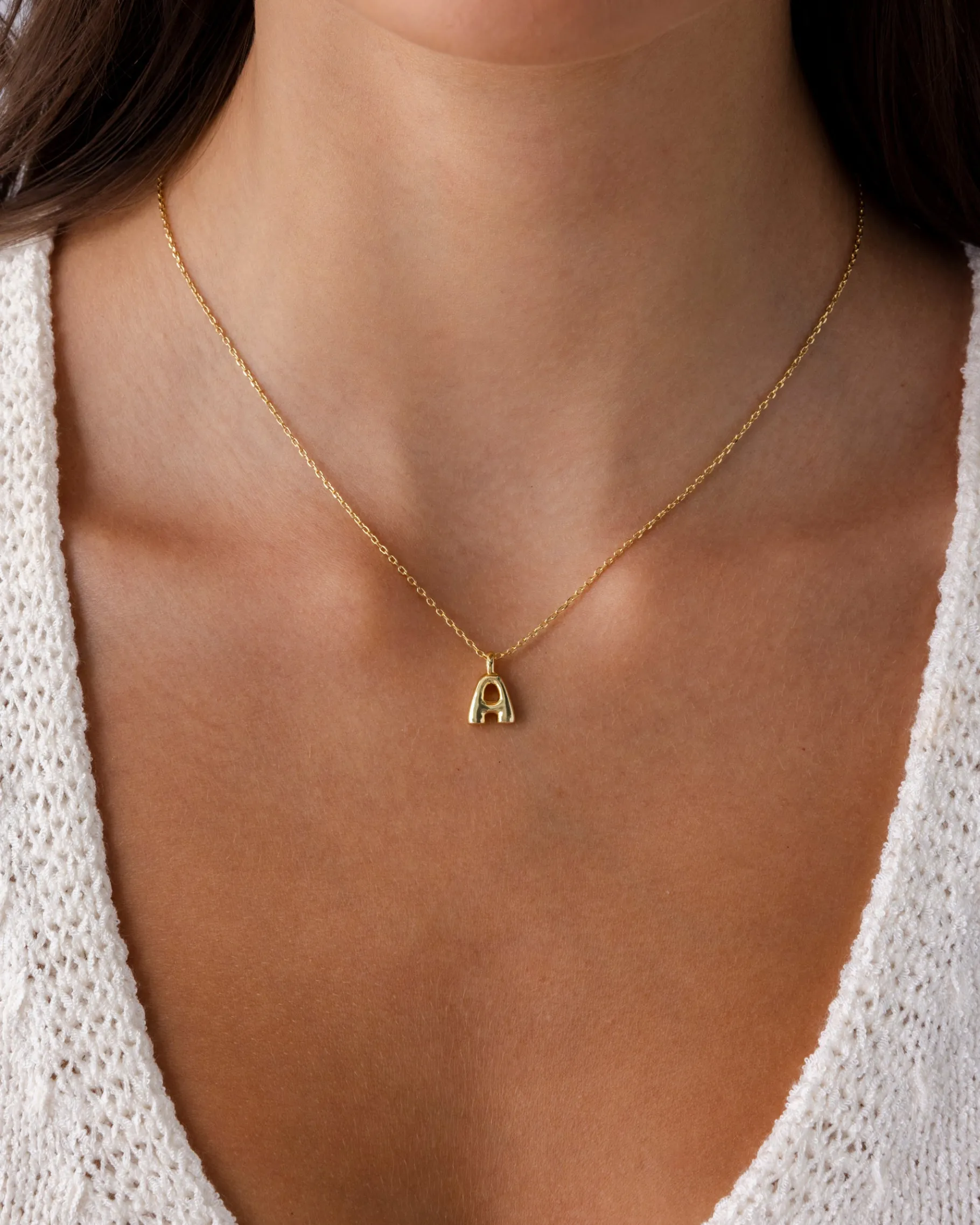 PAVOI Pendants|Charms-Bubble Initial Pendant