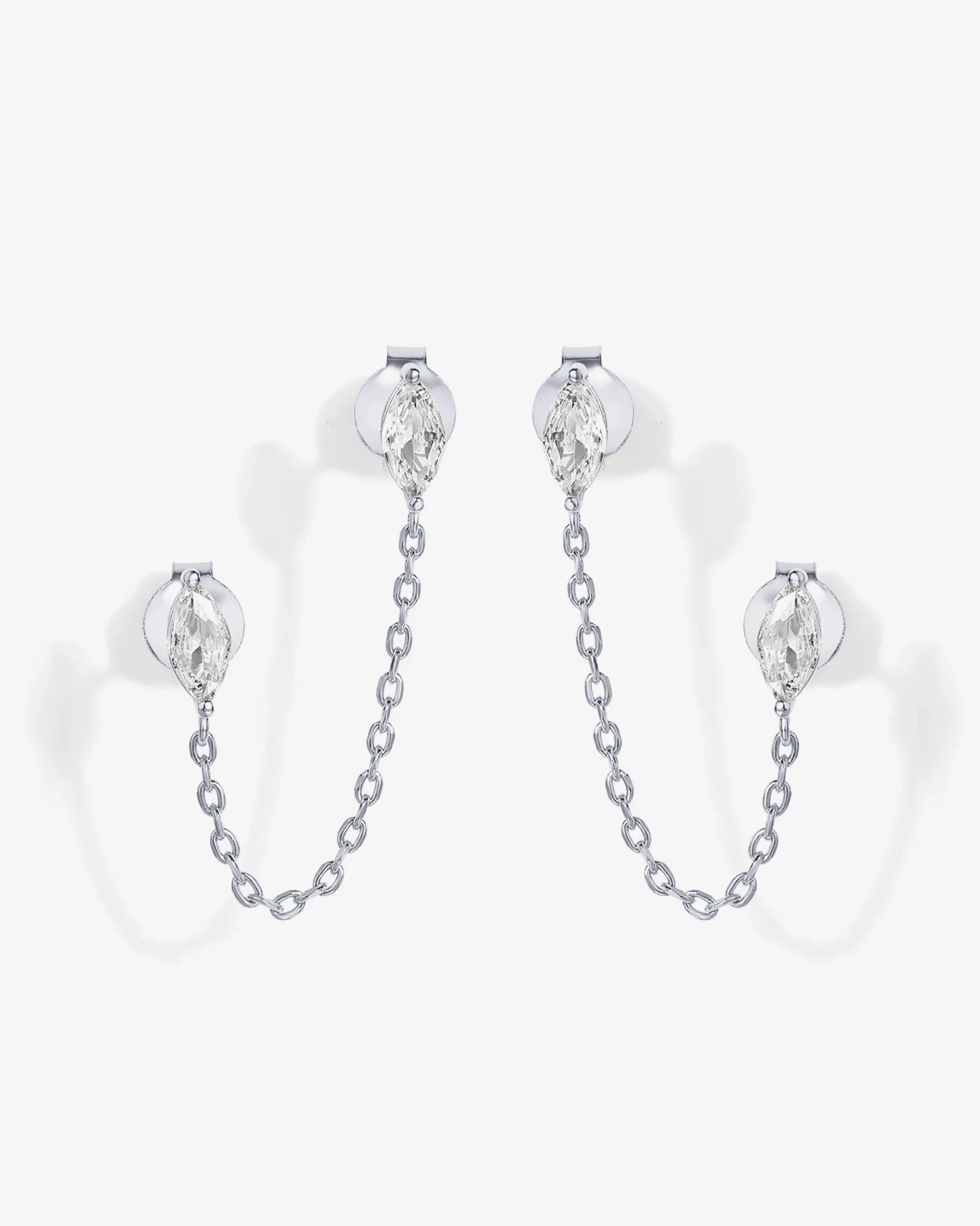 PAVOI Dangle & Threader|Studs-Chained Luminescence Double Piercing Earrings