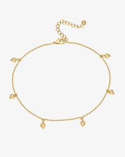 PAVOI All Anklets|Chain-Charm Link Round Gold Anklet