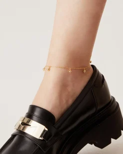 PAVOI All Anklets|Chain-Charm Link Round Gold Anklet