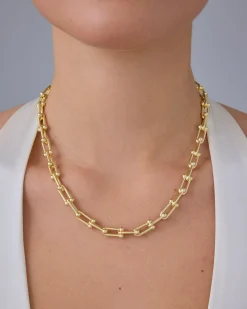 PAVOI Chains-Chunky Barbell Links Chain Necklace