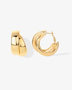 PAVOI Statement|Hoops-Chunky Double Hoops