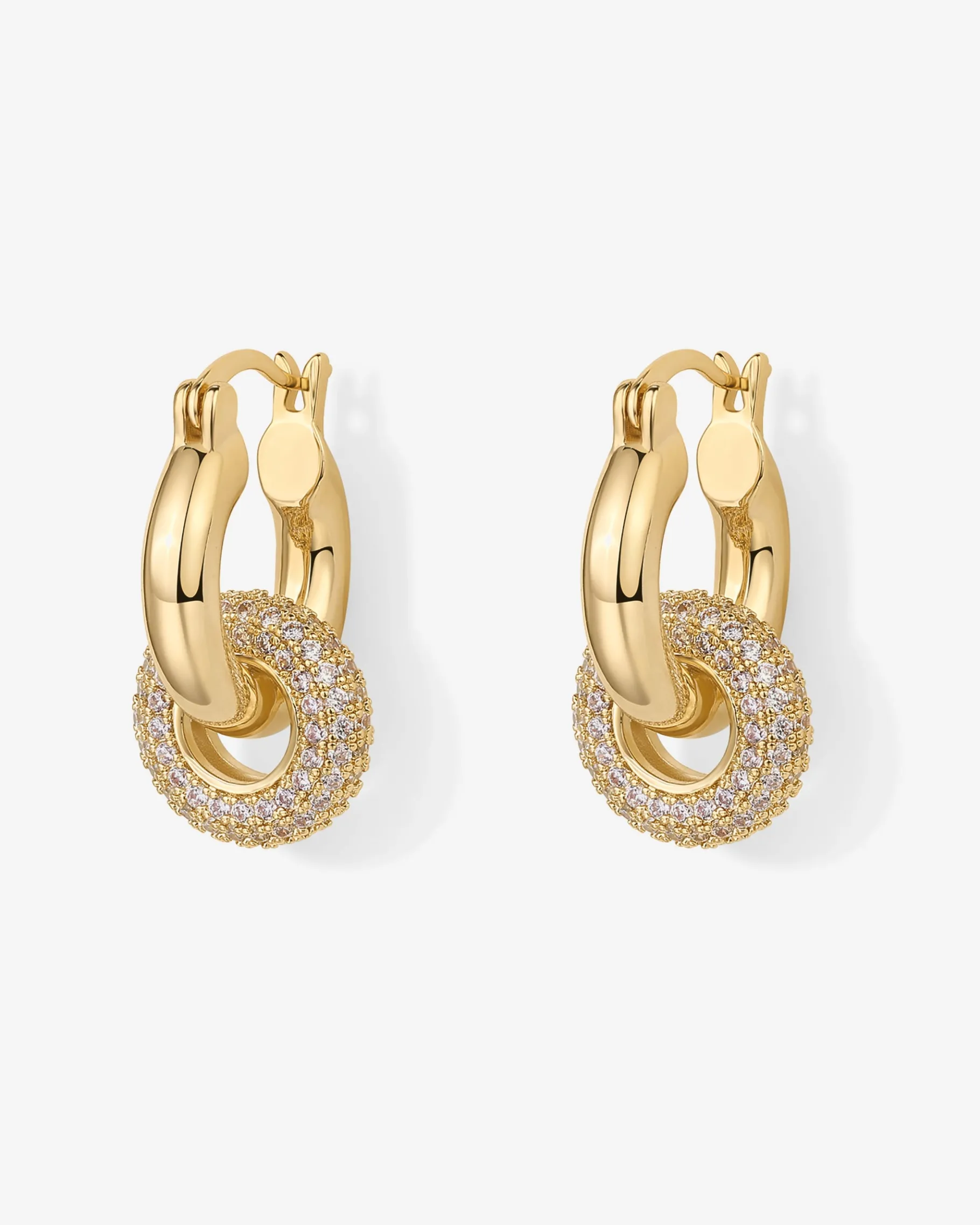 PAVOI Dangle & Threader|Huggies-Chunky Halo Convertible Hoops
