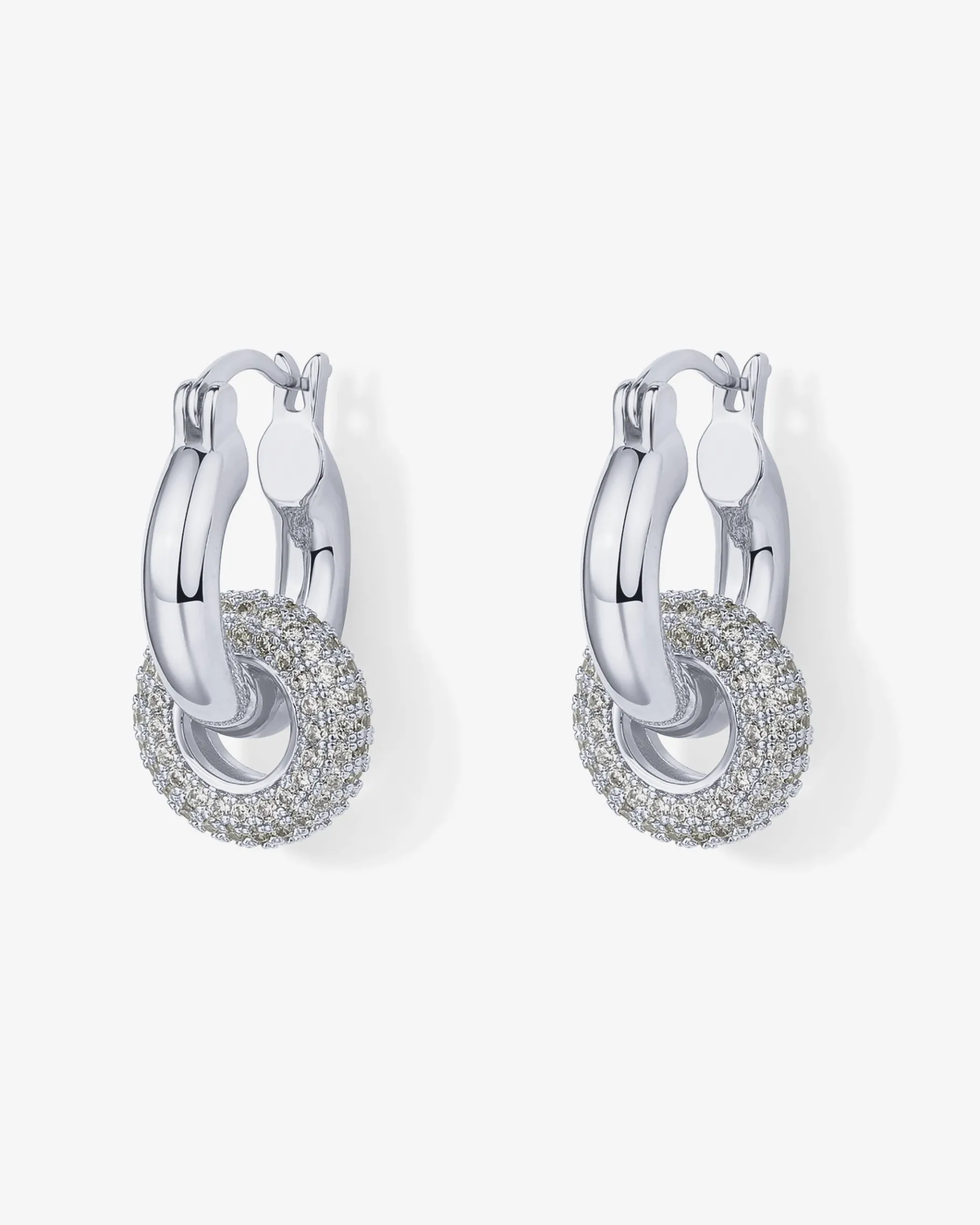PAVOI Dangle & Threader|Huggies-Chunky Halo Convertible Hoops