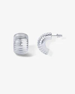 PAVOI Hoops-Chunky Ribbed Hoop Earrings