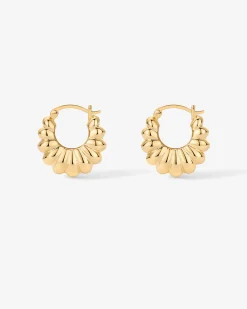 PAVOI Hoops-Chunky Ribbed Retro Hoops