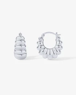PAVOI Hoops-Chunky Ribbed Retro Hoops