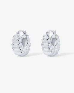 PAVOI Hoops-Chunky Ribbed Retro Hoops