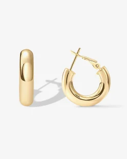 PAVOI Hoops-Clasp Back Chunky Hoops