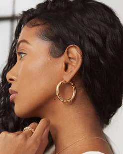 PAVOI Hoops-Clasp Back Chunky Hoops