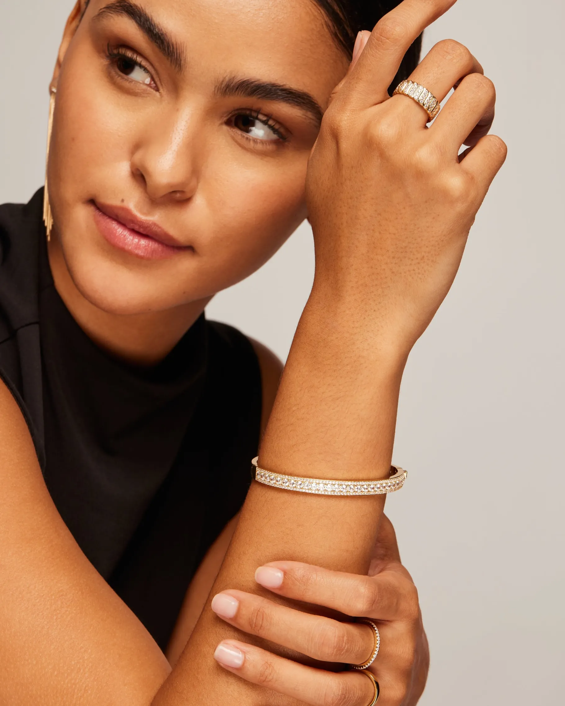 PAVOI Bangles-Classic Cubic Zirconia Bangle Bracelet