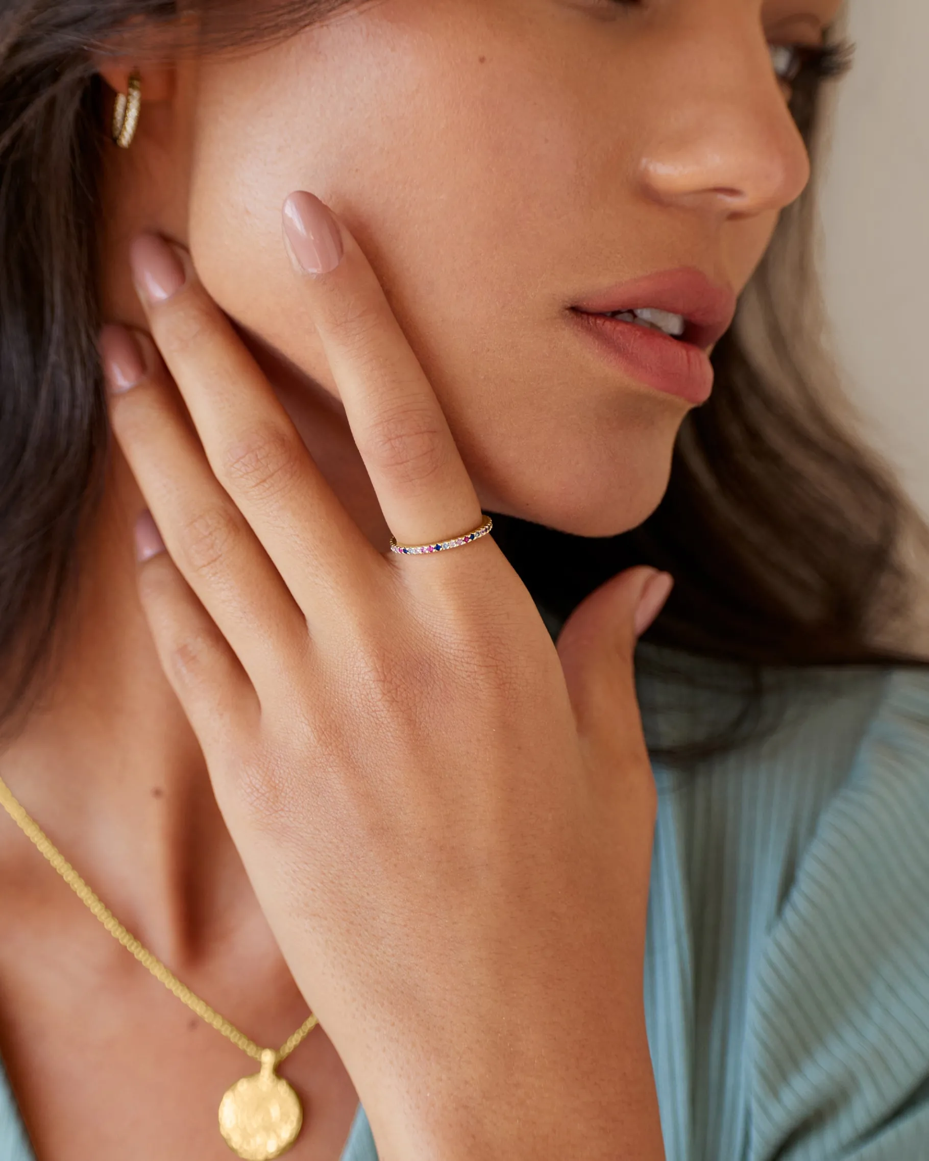 PAVOI Stackable|Eternity-Colored Mila Eternity Band