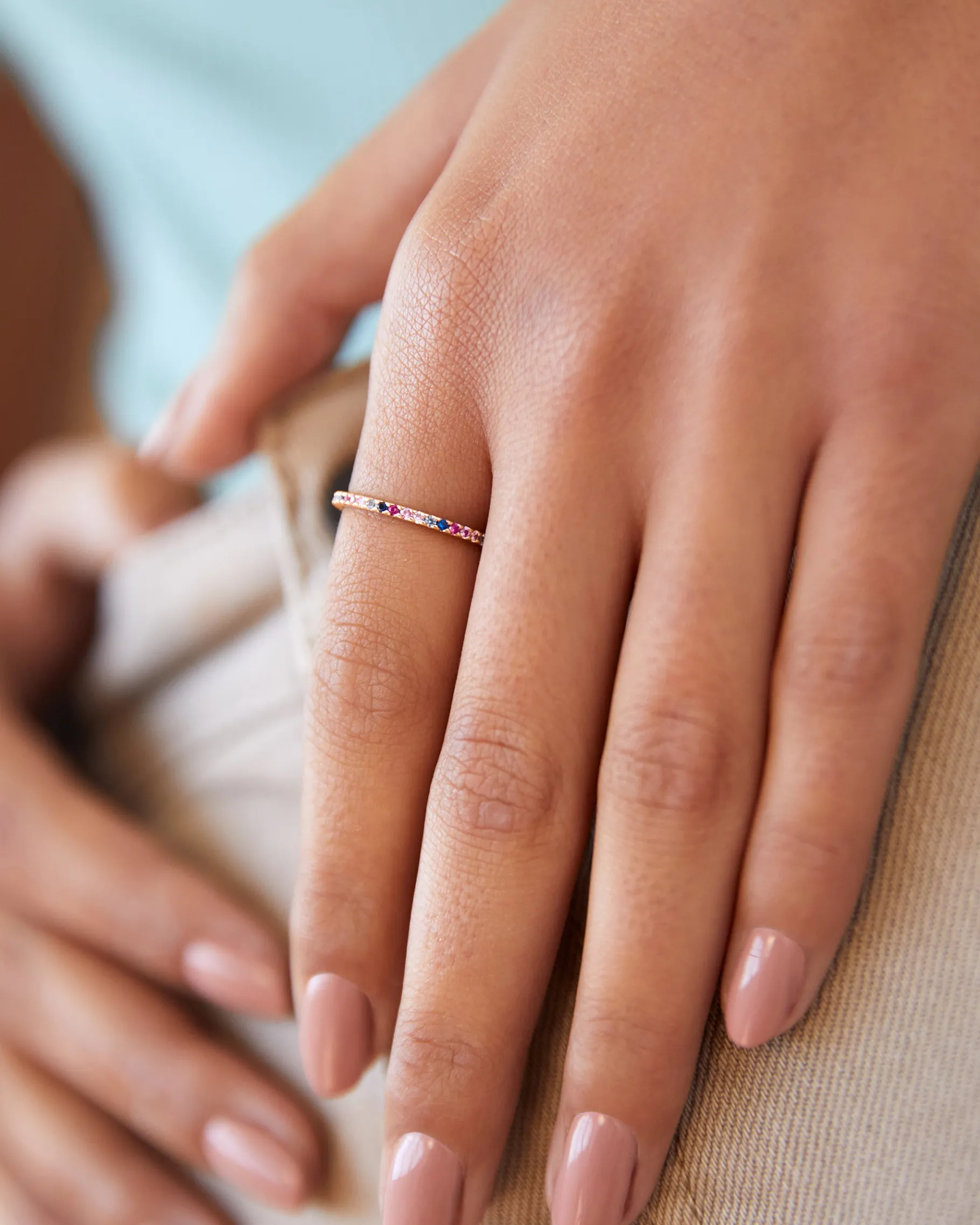 PAVOI Stackable|Eternity-Colored Mila Eternity Band