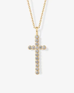 PAVOI Pendants-Cross Bezel Pendant