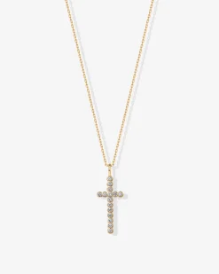 PAVOI Pendants-Cross Bezel Pendant