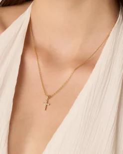 PAVOI Charms|Pendants-Cross Pendant Necklace