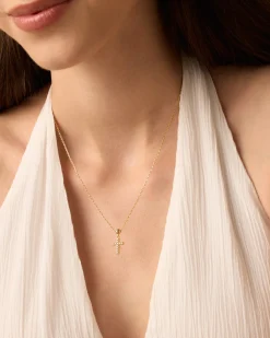 PAVOI Charms|Pendants-Cross Pendant Necklace