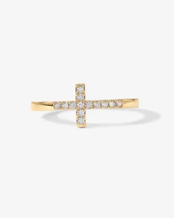 PAVOI Stackable-Cross Ring Cubic Zirconia