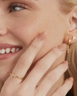 PAVOI Stackable-Cross Ring Cubic Zirconia