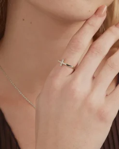 PAVOI Stackable-Cross Ring Cubic Zirconia