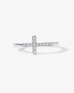 PAVOI Stackable-Cross Ring Cubic Zirconia