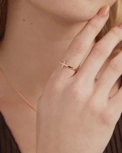 PAVOI Stackable-Cross Ring Cubic Zirconia