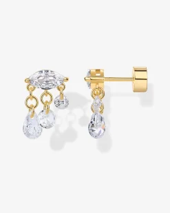 PAVOI Dangle & Threader|Flat Backs-Crying Dangle Studs