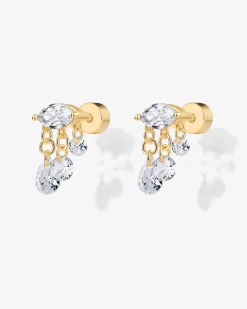 PAVOI Dangle & Threader|Flat Backs-Crying Dangle Studs