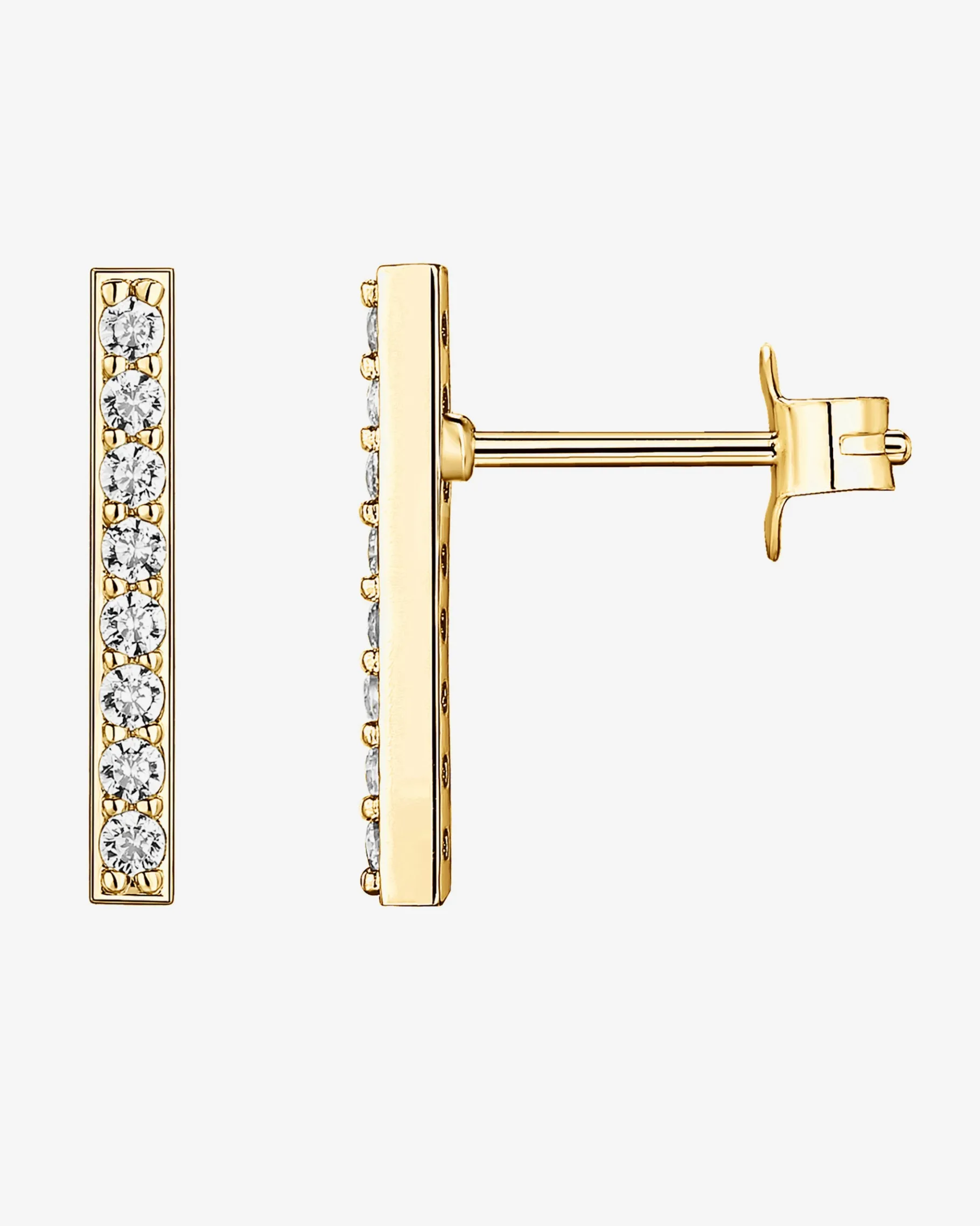 PAVOI Studs-Cubic Zirconia Bar Studs