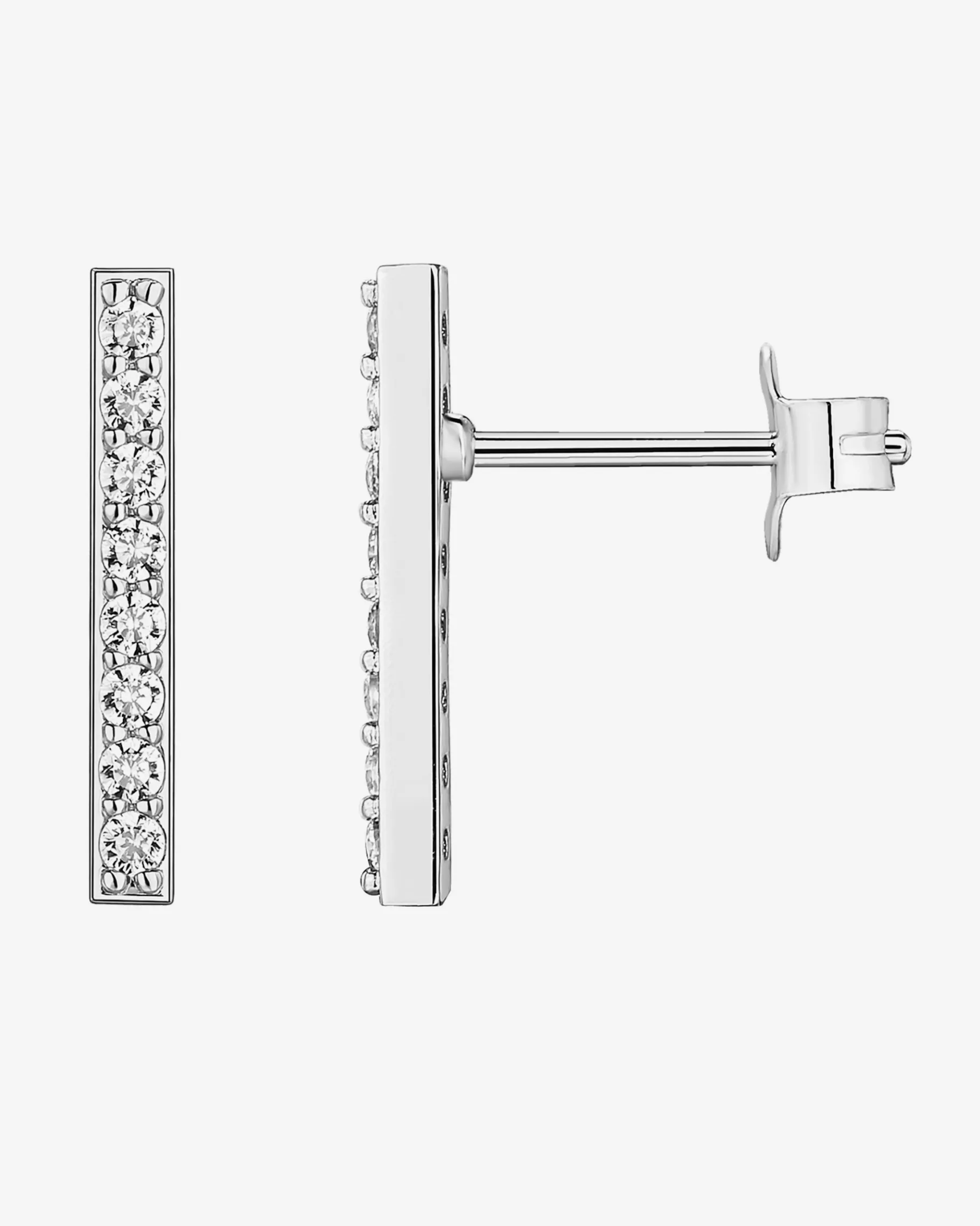 PAVOI Studs-Cubic Zirconia Bar Studs