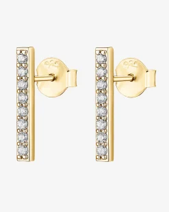 PAVOI Studs-Cubic Zirconia Bar Studs