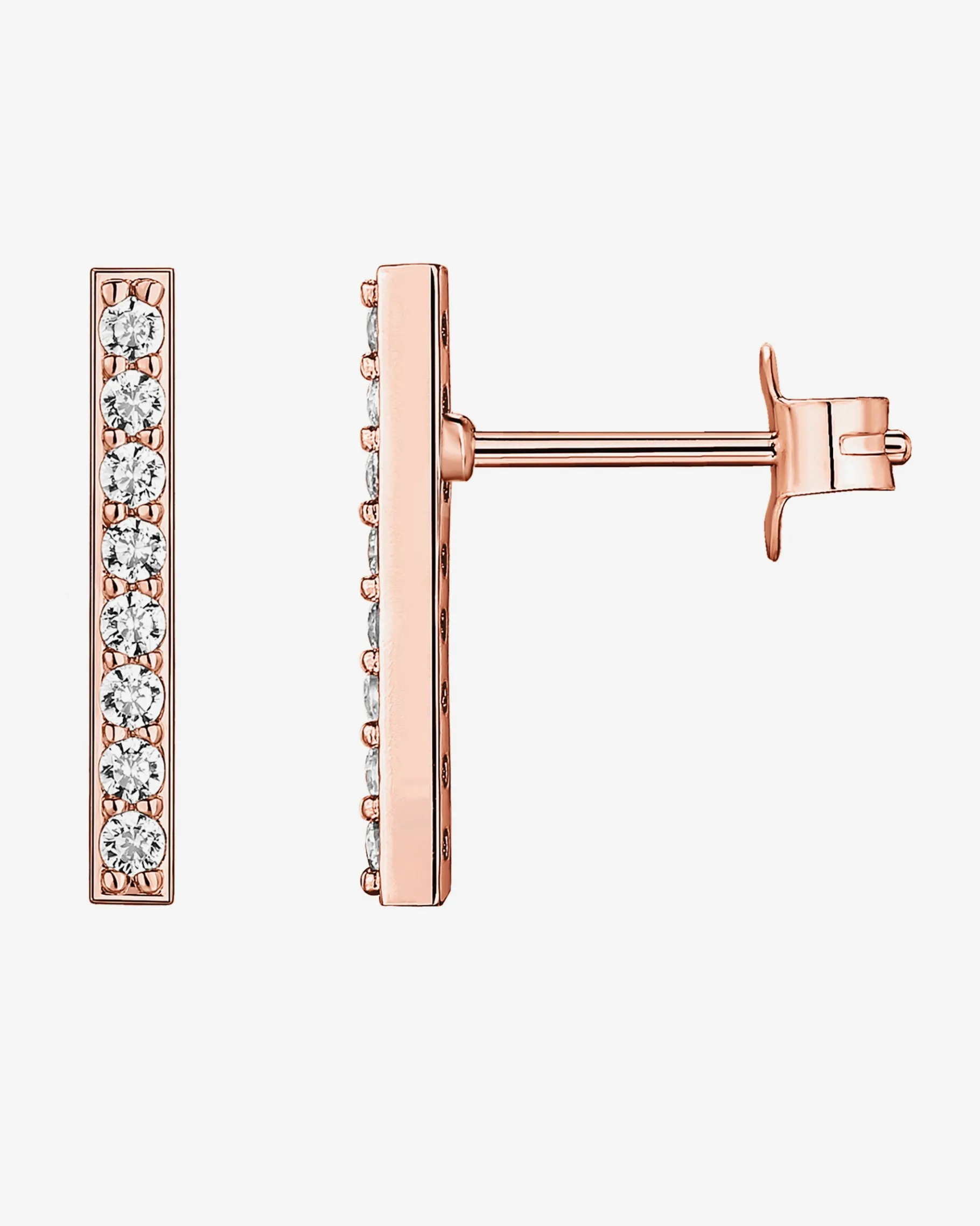 PAVOI Studs-Cubic Zirconia Bar Studs