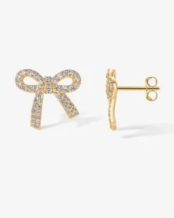 PAVOI Studs-Cubic Zirconia Bow Stud Earrings
