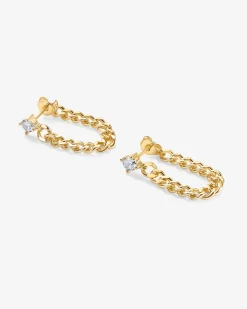 PAVOI Dangle & Threader-Cubic Zirconia Chained Earrings