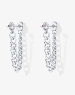 PAVOI Dangle & Threader-Cubic Zirconia Chained Earrings
