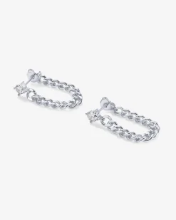 PAVOI Dangle & Threader-Cubic Zirconia Chained Earrings
