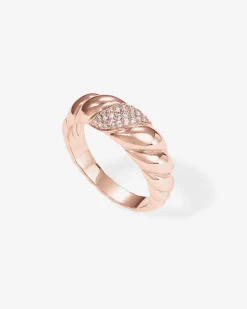 PAVOI Stackable-Cubic Zirconia Croissant Ring