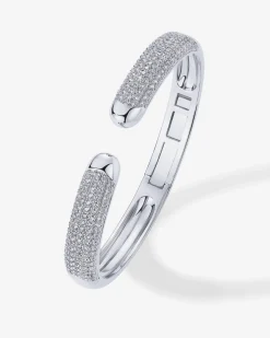 PAVOI Bangles-Cubic Zirconia Pave Bangle