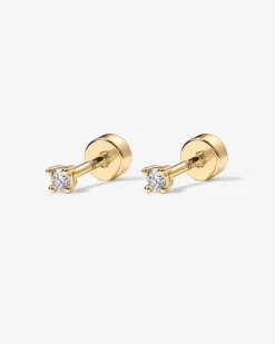 PAVOI Flat Backs|Studs-Cubic Zirconia Stud Screwbacks